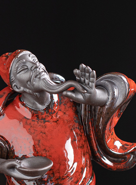 中式复古陶瓷工艺品历史人物李白家居博古架书房桌面装饰诗仙太白