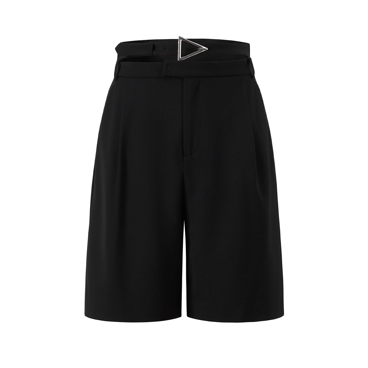 曼德诗高腰阔腿短裤2025秋季新款宽松设计感解构五分西装裤休闲裤,淘宝优惠券,粉丝福利购,淘宝优惠卷