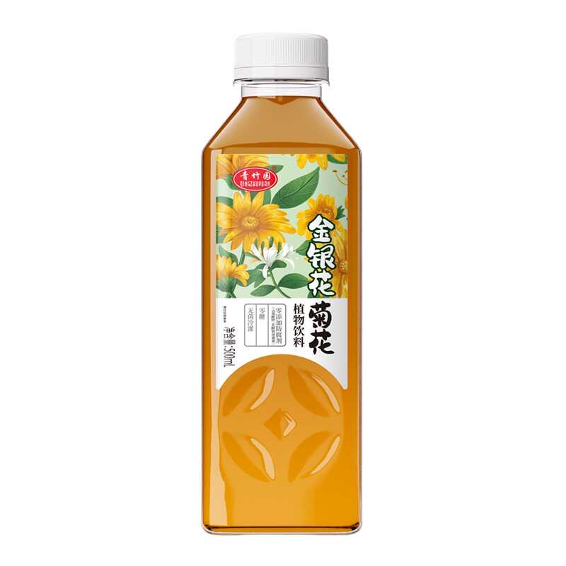 青竹园金银花菊花茶饮料草本植物饮料红豆水500ml*15瓶整箱