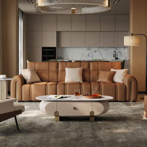 Toppinis意式轻奢真皮沙发床一体两用别墅大平层客厅电动功能沙发 - 图3