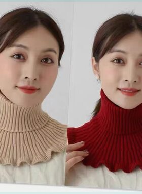 假领子新款围脖护颈高档上档次女百搭通用型可拆卸豪华版针织衣领