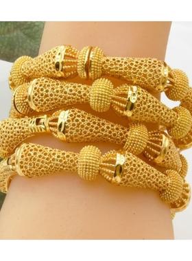 24K gold plated bracelet Dubai bride Gold Bracelet 沙金手镯