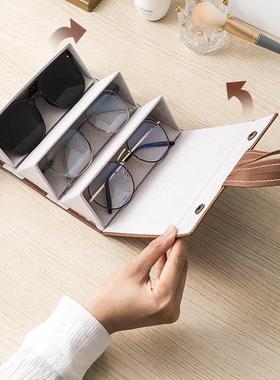 Foldable Glasses Holder Case, Portable Sunglasses Organizer