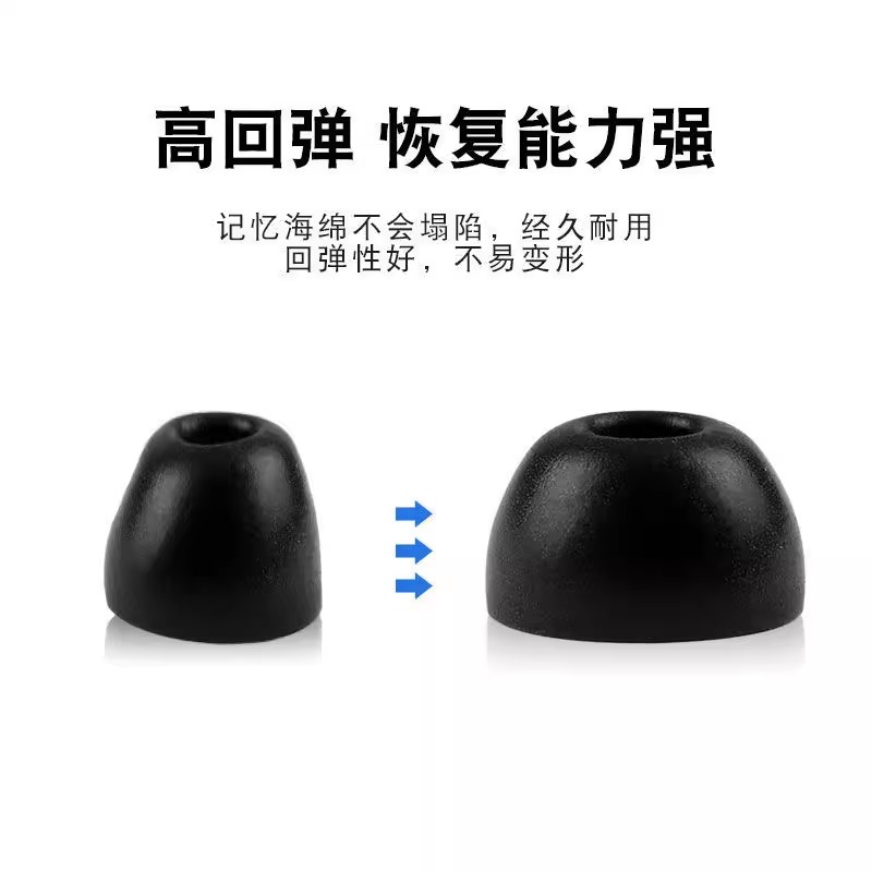 适用荣耀亲选耳机LCHSE X5i无线蓝牙入耳式降噪海绵耳塞Earbuds X5s软耳套Wingcloud X5sPro记忆绵耳机保护套-图2