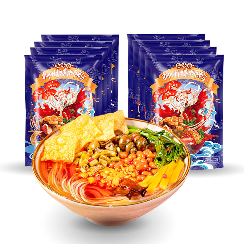 美味螺螺蛳粉正宗柳州螺丝粉加辣加臭加量400g*5包方便速食螺蛳粉