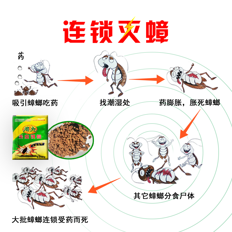 24h发货-周元蟑螂药针剂杀虫饵颗粒连锁根全窝端除虫剂哈尔滨厂家 - 图1