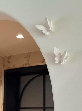 【家居美学】法式石膏蝴蝶客厅治愈情绪新家装饰摆件3d立体氛围感