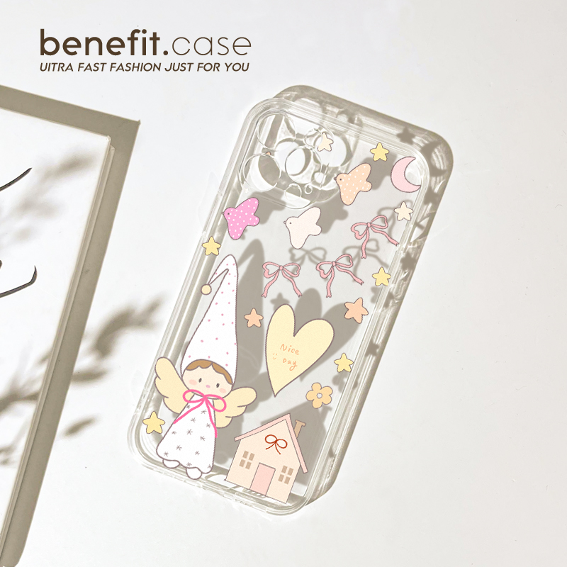 benefit可爱蝴蝶结帽子女孩17适用于iphone16promax苹果15PRO手机壳13新款14套12个性11透明xsmax硅胶xr防摔 - 图2