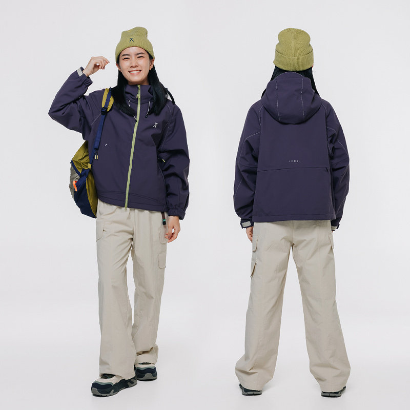 ACMEITEM爱棵米 户外亲子运动骑行反光条连帽夹克加绒宽松外套女,淘宝优惠券,粉丝福利购,淘宝优惠卷