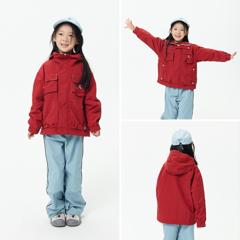 ACMEITEM爱棵米 户外亲子休闲夹克连帽宽松多口袋工装外套男女,淘宝优惠券,粉丝福利购,淘宝优惠卷