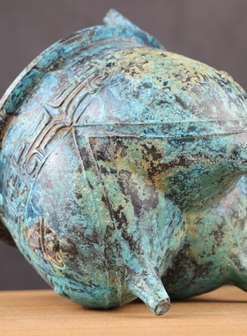 古青铜器饕餮纹鬲博物馆收藏做工精细收藏佳品古玩青铜礼品