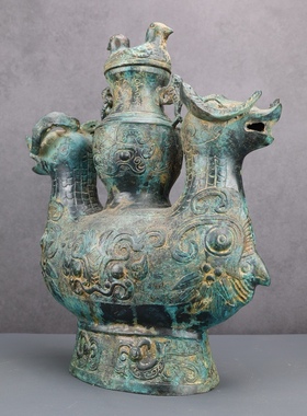 古青铜器郑州古铜器艺术品商周青铜器双羊尊古代工艺礼品摆饰礼品