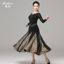 Dancer Engraving Morden Dance Dress Woman New Latin Dance Practice Dancer Waltz National Mark Dance Grand Pendulum Dress Competition Performance Costumes