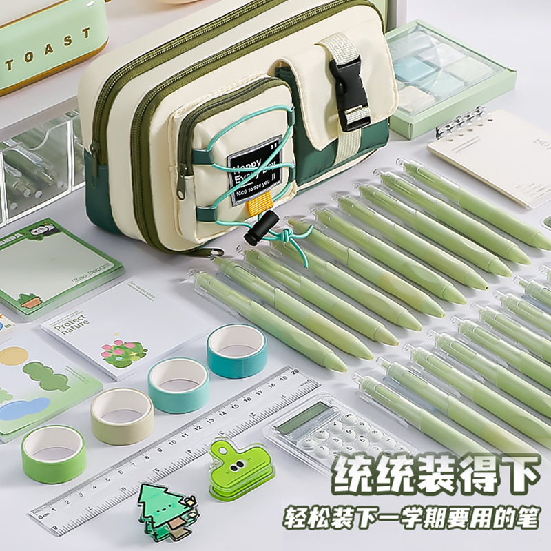 笔袋男生大容量工装风绿色黑科技男孩2026新款小学生ins学生耐脏耐磨高颜值简约可爱小众一年级 - 图3