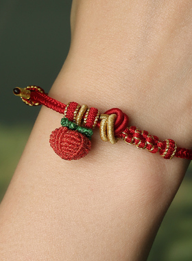 手工编织桃花结手绳酒窝结