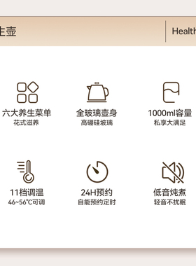 全玻璃多功能花茶电炖杯1.2L容量