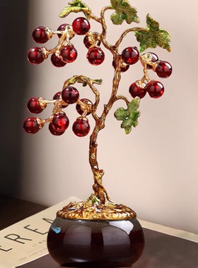 发财树聚宝盆摆件轻奢高端大气