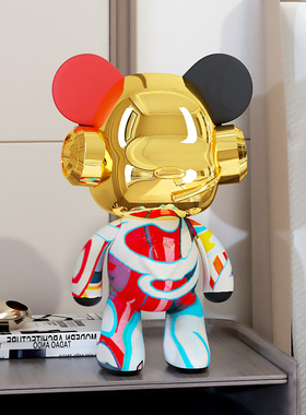 叮咚熊abs居家摆件新中式客厅