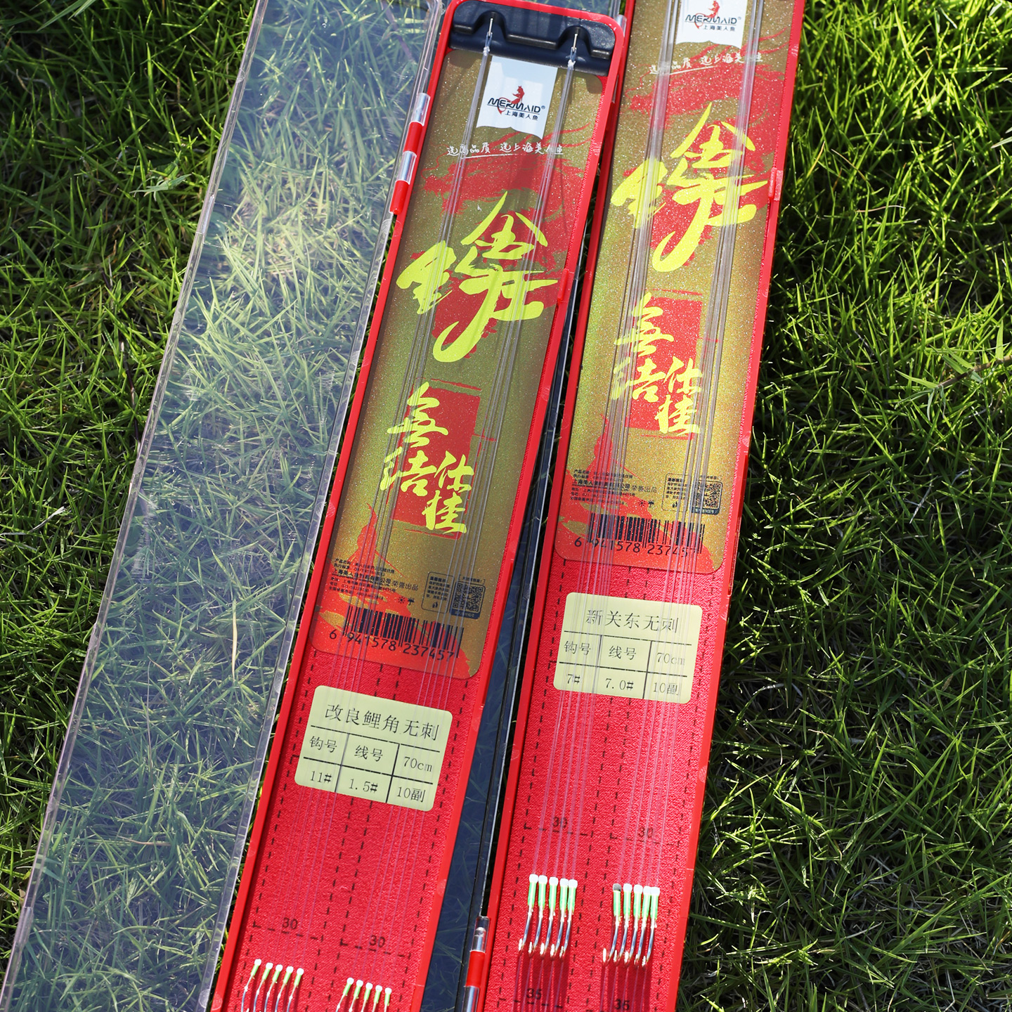 美人鱼金钓王子线成品双钩无结仕挂新关东鱼钩黑坑竞技鲤角无刺款 - 图3