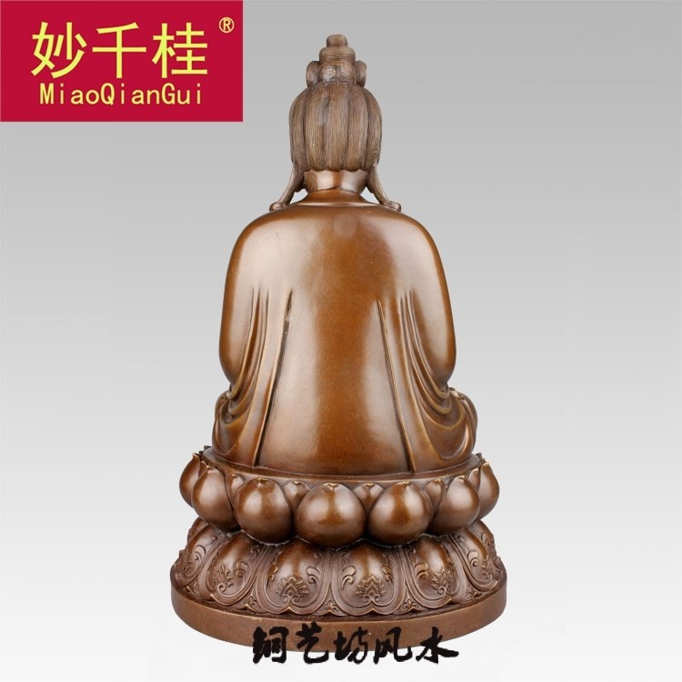 妙千桂纯铜大势至菩萨摆件纯铜佛像 妙千桂摆件