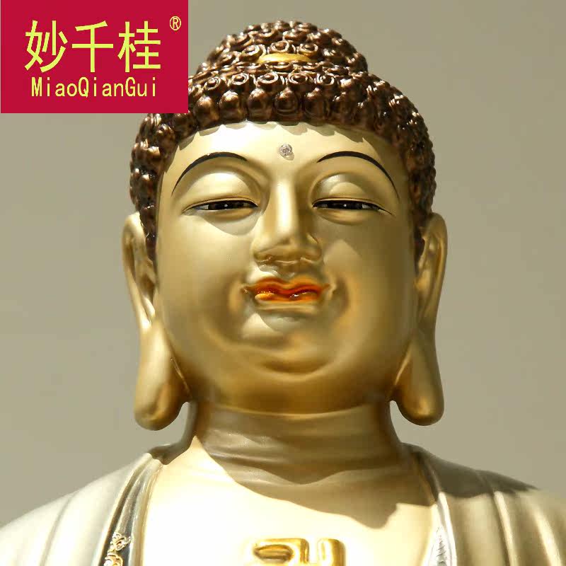 妙千桂纯铜观音佛像大势至菩萨铜雕 妙千桂摆件