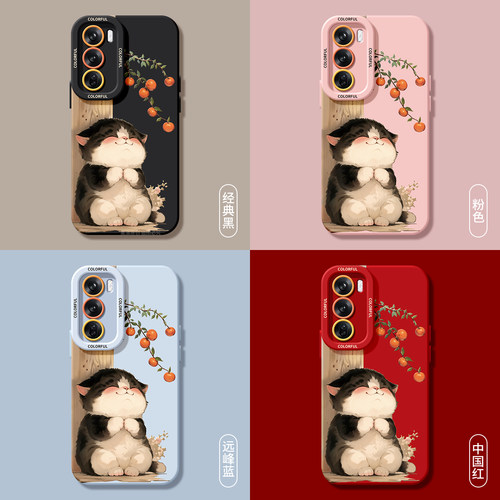 适用opporeno14手机壳女款reno12pro+保护套13全包9pro硅胶8防摔reno7se磨砂oppo软壳6/11小猫手链10可爱外壳 - 图3