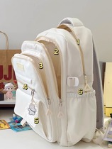 2023 new junior high school high school students 100 lap backpacks high face value days junior high school large capacity bag girls high school college students small crowd double shoulder bag brief about 100 lap computer backpack