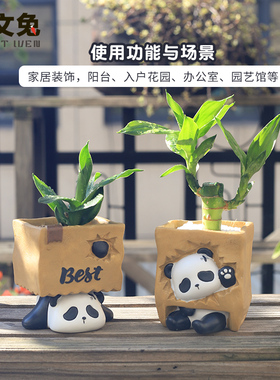 卡通动物多肉盆栽花盆