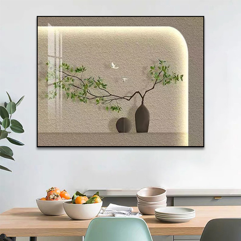 侘寂风电表箱装饰画弱电源总开关遮挡画免打孔多媒体盒配电箱挂画 - 图2