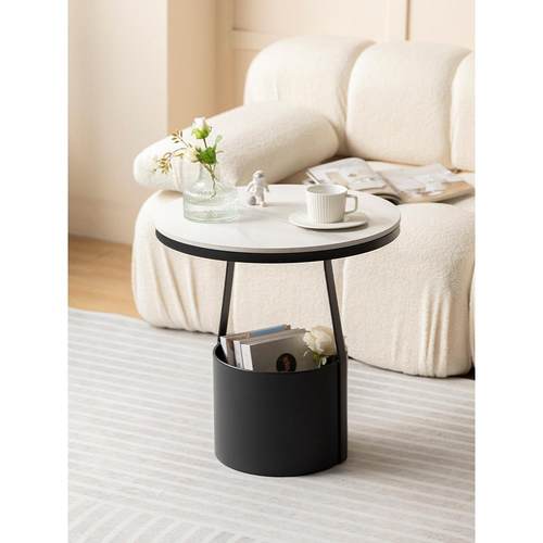 轻奢沙发边几简约现代玻璃角几客厅卧室床头边柜北欧圆桌子小茶几 - 图2