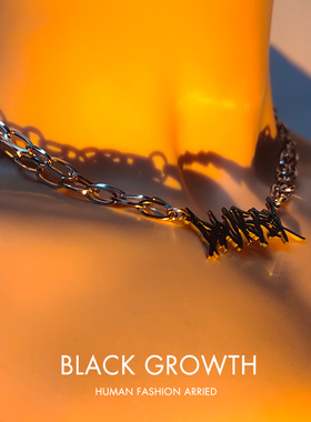 通体钛钢男Danger危险项链