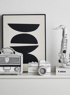 个性艺术收音机模型摆件创意家居客厅玄关电视柜酒柜装饰乔迁礼品