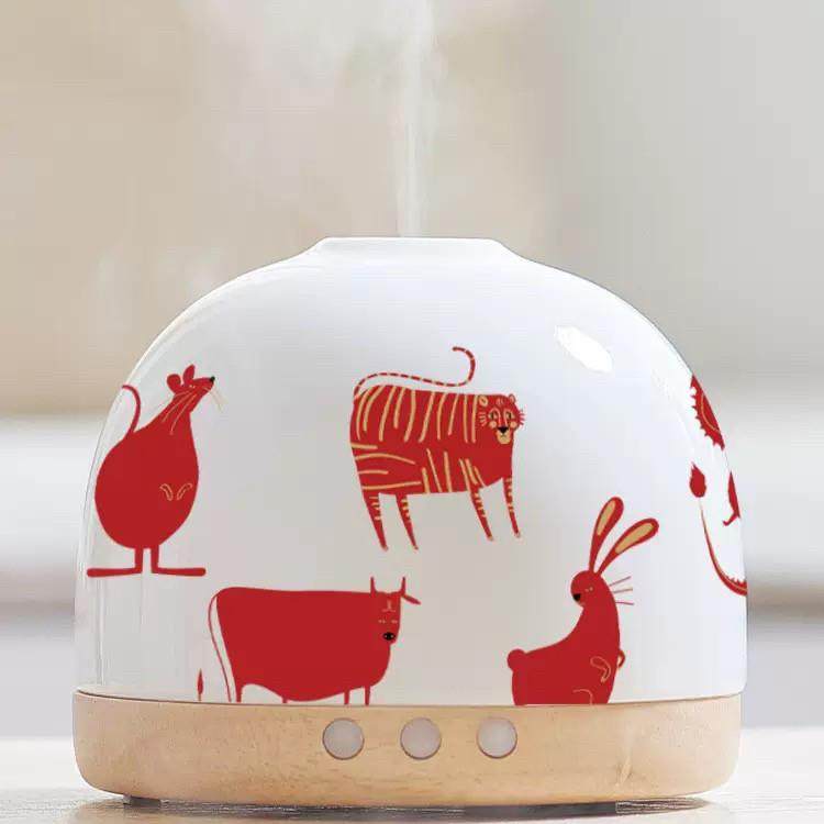 香薰加湿器床头定时氛围夜灯家用小型静音桌面喷雾学生宿舍国潮风,淘宝优惠券,粉丝福利购,淘宝优惠卷