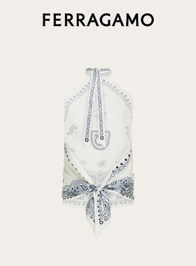 【新品】FERRAGAMO菲拉格慕女士Gancini 蔓藤印花上衣