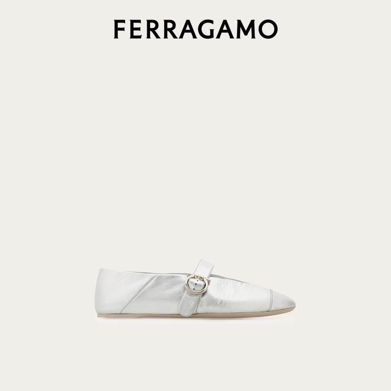 【新年礼物】FERRAGAMO菲拉格慕女士Gancini芭蕾舞平底鞋,淘宝优惠券,粉丝福利购,淘宝优惠卷