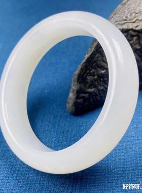 2026天然新疆和田玉白玉手镯子女老坑羊脂和田白玉手镯子手镯送礼