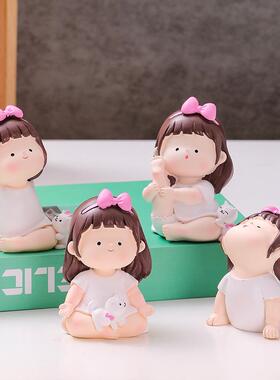 2026创意卡通瑜伽女孩公仔桌面摆件客厅电视柜玄关装饰小摆件闺蜜