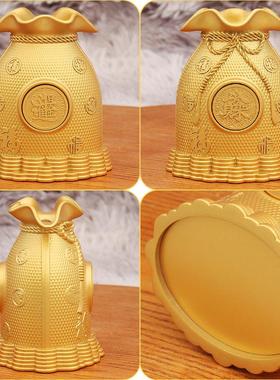 2026八方来财钱袋子存钱罐福袋转转店铺乔迁开业礼沙金工艺品摆件