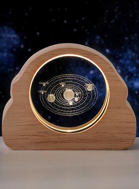 2026云朵木框小夜灯创意简约桌面摆件生日礼物送女生同学高级感中