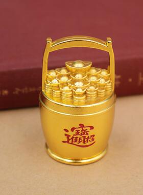 2026红字一桶金办公摆件乔迁婚嫁一桶江山一桶金创意礼品工艺品水