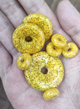 2026工厂朱砂雄黄晶体朱砂平安扣吊坠项链男女款挂件