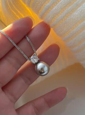 2026闪钻单颗珍珠项链女百搭轻奢小众高级感时尚ins风气质锁骨链