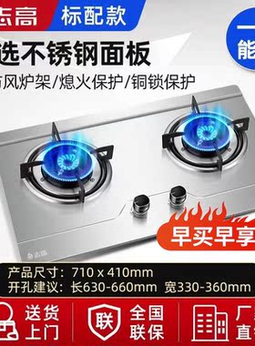 志高燃气灶猛火双灶煤气灶天然气