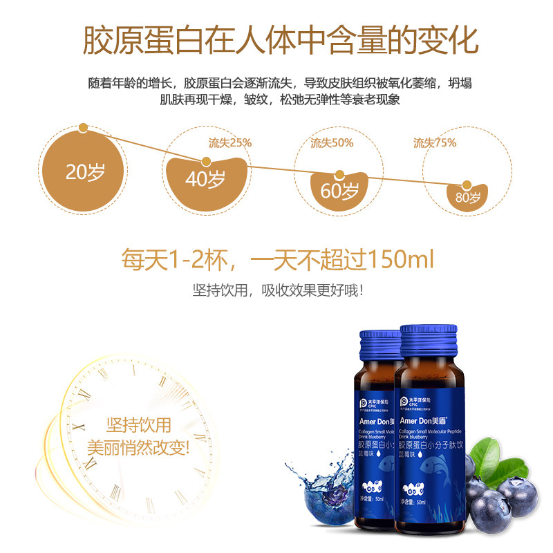 美盾旗舰店胶原蛋白小分子肽蓝莓味胶原肽