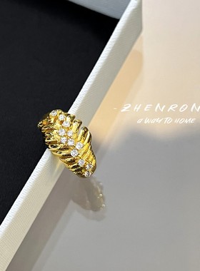 钻石之乡实验室人工培育钻复古法式轻奢彩宝黑色珐琅彩工艺镶钻祖