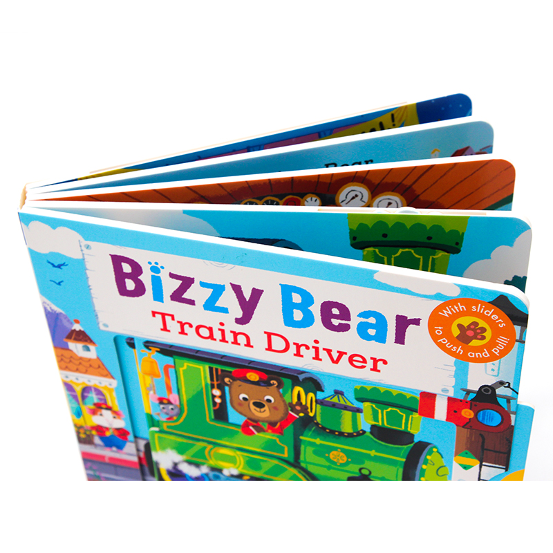 BizzyBear Train Driver小熊很忙系列 忙碌的火车司机 儿童英文绘本纸板书 低幼儿英语启蒙绘本 机关操作书 忙碌的小熊0-5岁送音频 - 图0