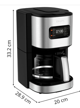 德国代购Krups KM480D Filter Coffee Machine不锈钢滴露式咖啡机