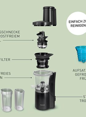 德国代购Panasonic Slow Juicer MJ-L700KXE慢速榨汁机果蔬榨汁机