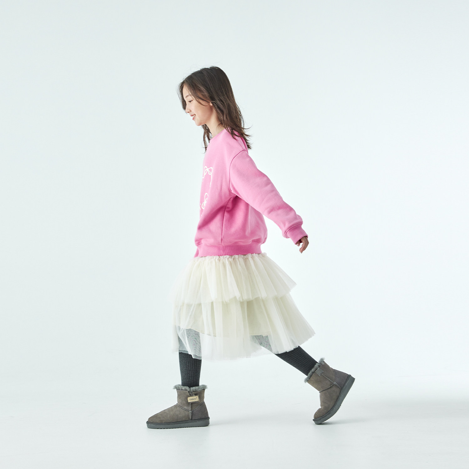 棵初26年早春新款亲子中大女童经典款网纱半裙百搭棉柔质感A字裙,淘宝优惠券,粉丝福利购,淘宝优惠卷