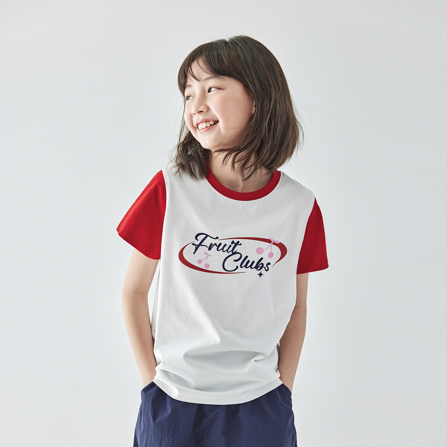 棵初2025年夏季新款童装撞色拼接印花短袖T恤中大童美式复古上衣,淘宝优惠券,粉丝福利购,淘宝优惠卷